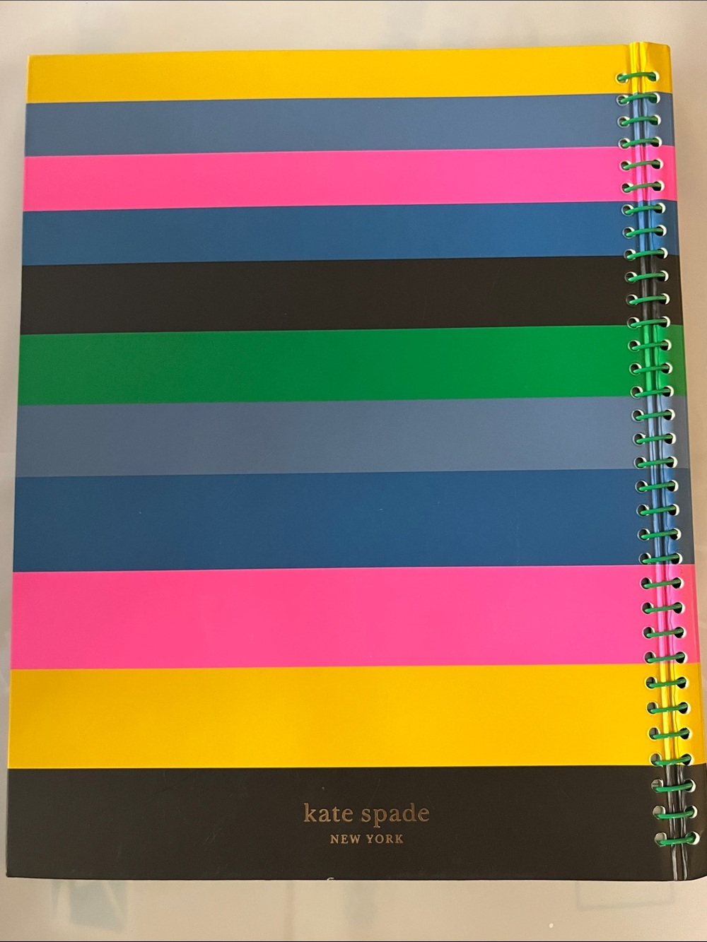 Striped Kate Spade Spiral Notebook
